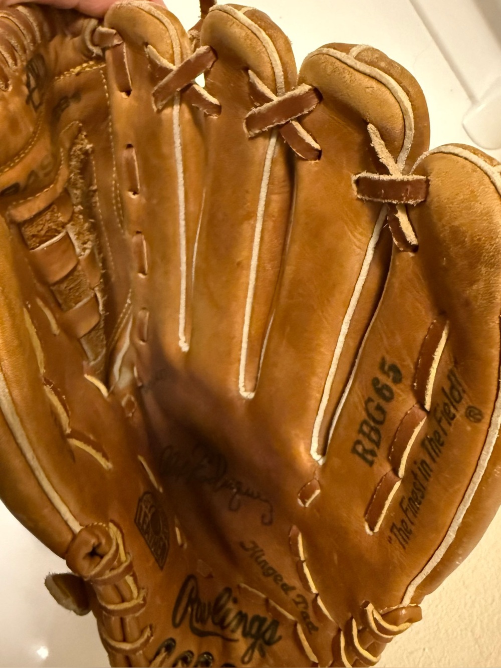 Rawlings Tan/Brown Leather Baseball Glove - Infield Catcher's Style  rare gifts